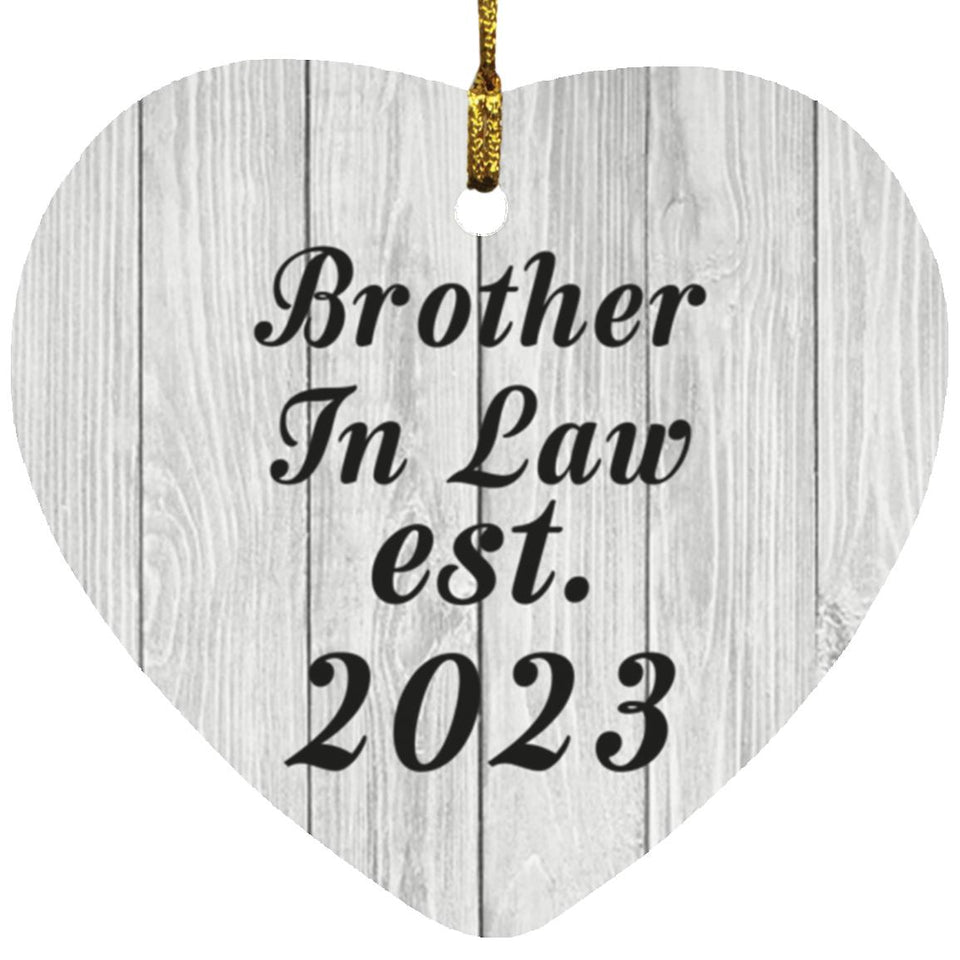 Brother In Law Established Est. 2023 - Heart Ornament F
