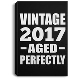 7th Birthday Vintage 2017 Aged Perfectly - Canvas Portrait