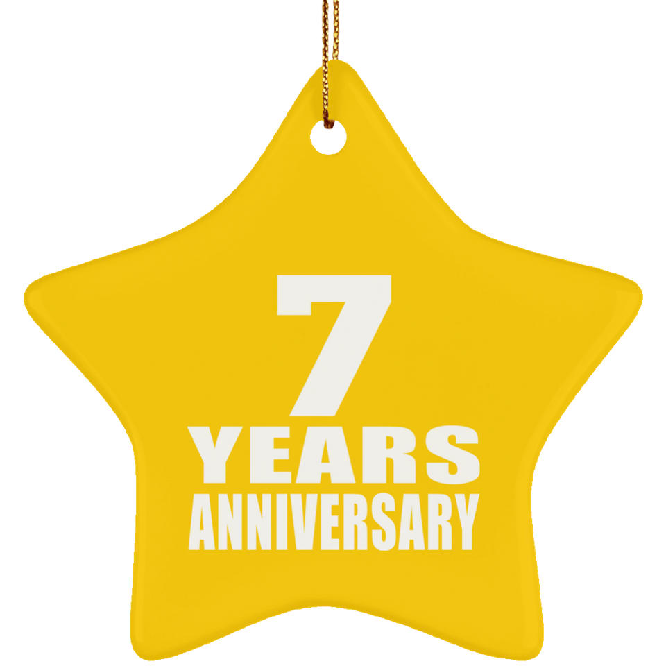 7th Anniversary 7 Years - Star Ornament