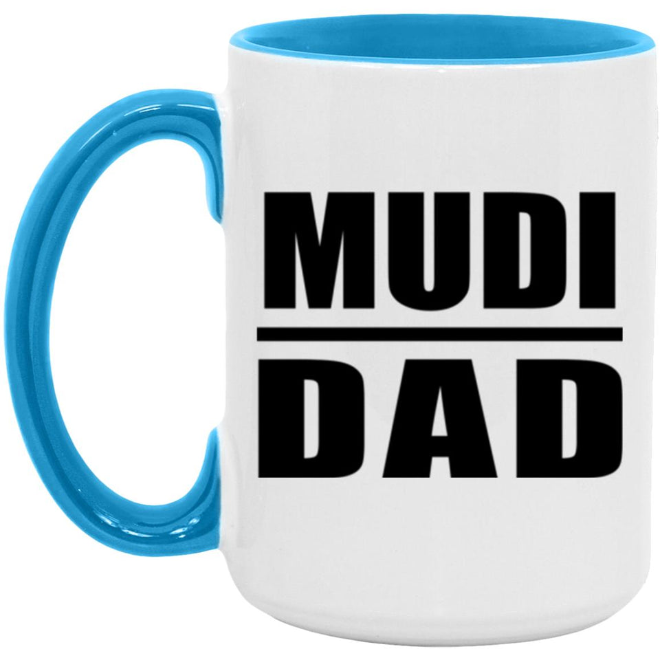 Mudi Dad - 15oz Accent Mug Blue