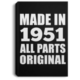 73rd Birthday Made in 1951 All Parts Original - Canvas Portrait