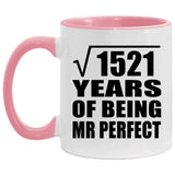 39th Anniversary Square Root of 1521 Years of Mr Perfect - 11oz Accent Mug Pink