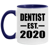 Dentist Established EST. 2020 - 11oz Accent Mug Purple