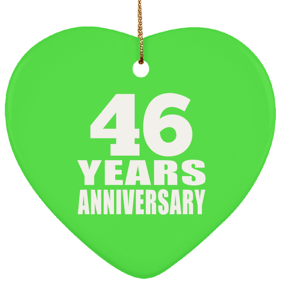 46th Anniversary 46 Years - Heart Ornament