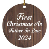 First Christmas As Father In Law 2024 - Circle Ornament D