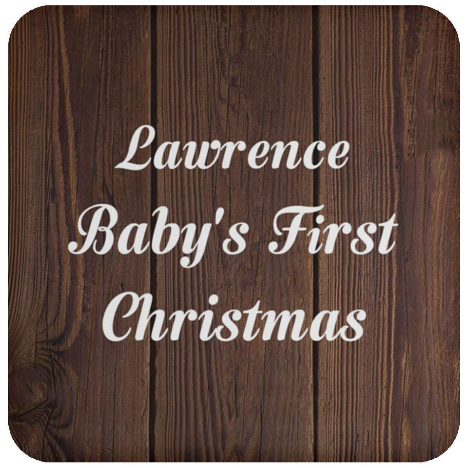 Lawrence Baby's First Christmas - Drink Coaster D