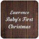 Lawrence Baby's First Christmas - Drink Coaster D