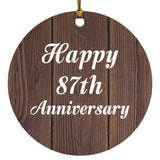 Happy 87th Anniversary - Circle Ornament D