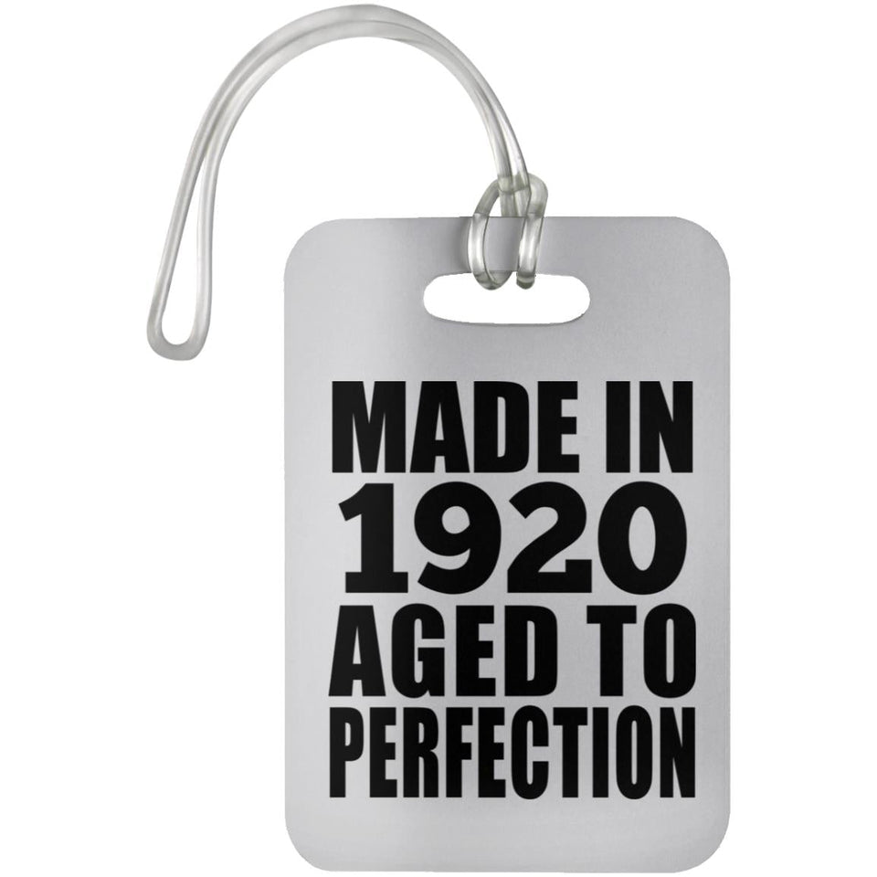 104th Birthday Made In 1920 Aged to Perfection - Luggage Bag Tag