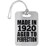 104th Birthday Made In 1920 Aged to Perfection - Luggage Bag Tag