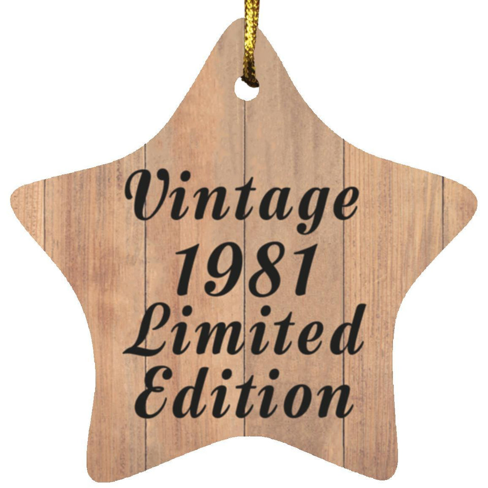43rd Birthday Vintage 1981 Limited Edition - Star Ornament C