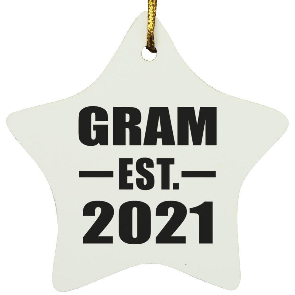 Gram Established EST. 2021 - Star Ornament