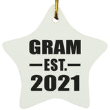 Gram Established EST. 2021 - Star Ornament