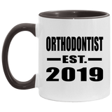 Orthodontist Established EST. 2019 - 11oz Accent Mug Black