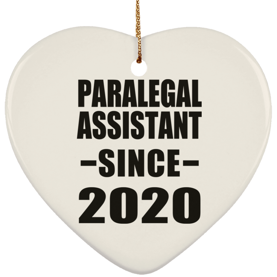 Paralegal Assistant Since 2020 - Heart Ornament