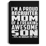 Proud Recruiter Mom Of Awesome Son - Canvas Portrait