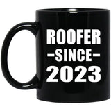 Roofer Since 2023 - 11oz Coffee Mug Black