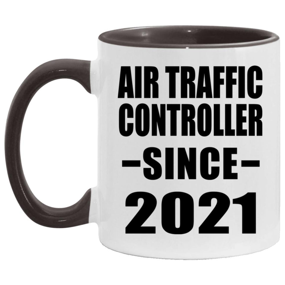 Air Traffic Controller Since 2021 - 11oz Accent Mug Black