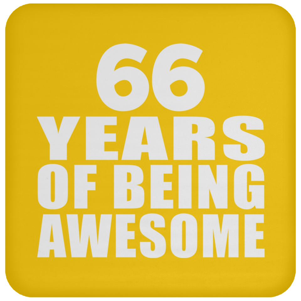 66th Birthday 66 Years Of Being Awesome - Drink Coaster