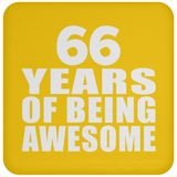 66th Birthday 66 Years Of Being Awesome - Drink Coaster