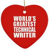World's Greatest Technical Writer - Heart Ornament
