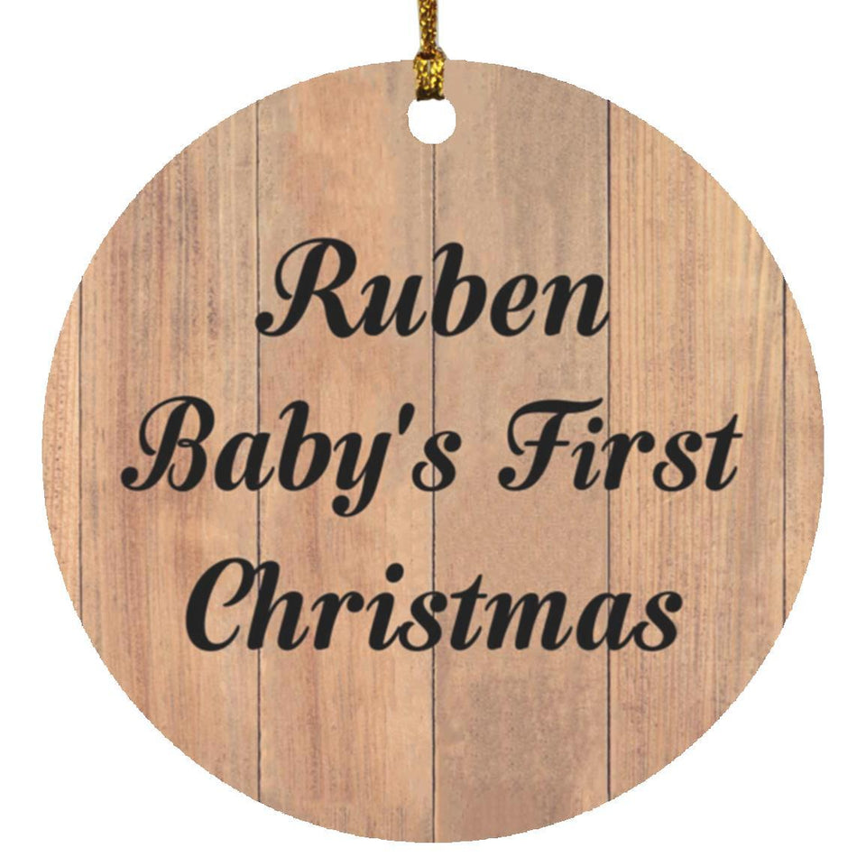 Ruben Baby's First Christmas - Circle Ornament C