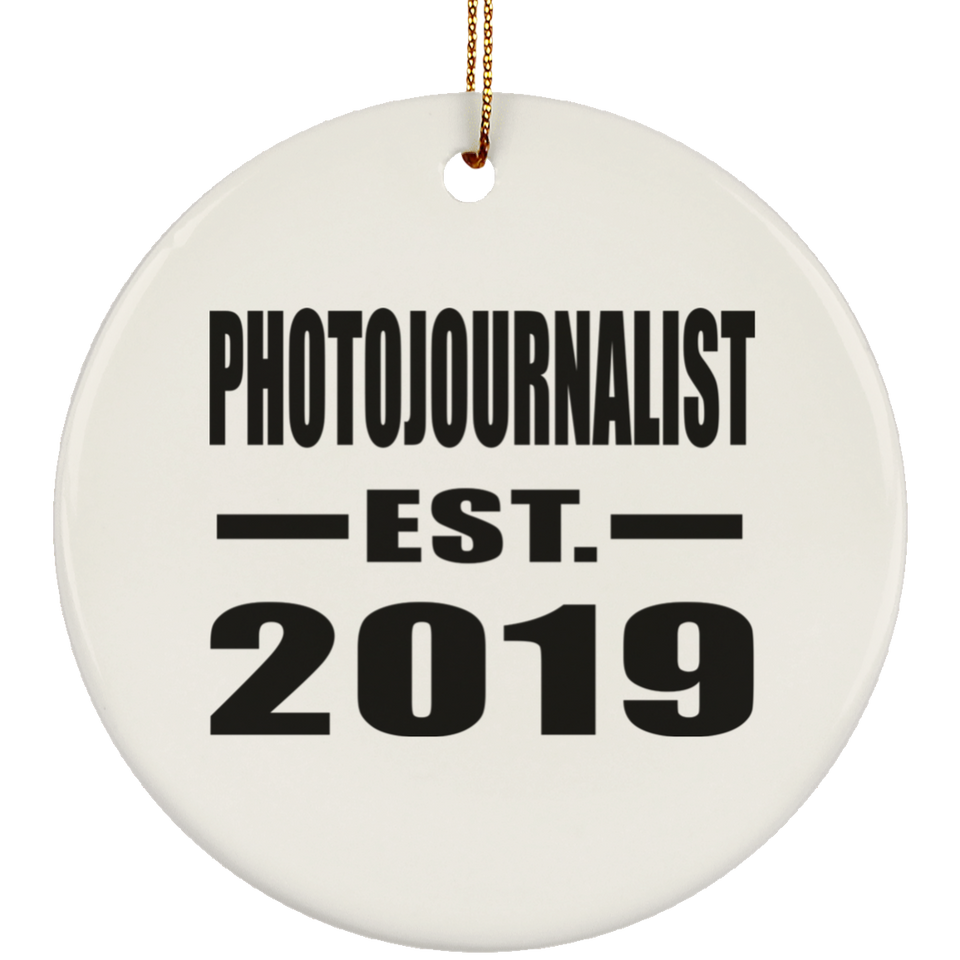 Photojournalist Established EST. 2019 - Circle Ornament