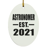 Astronomer Established EST. 2021 - Oval Ornament