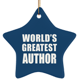 World's Greatest Author - Star Ornament