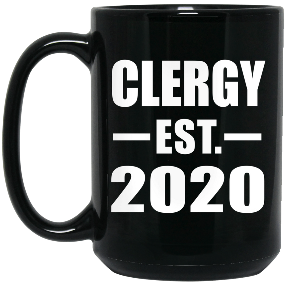 Clergy Established EST. 2020 - 15oz Coffee Mug Black
