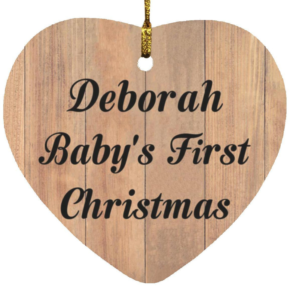 Deborah Baby's First Christmas - Heart Ornament C