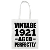 103rd Birthday Vintage 1921 Aged Perfectly - Tote Bag White