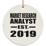 Market Research Analyst Established EST. 2019 - Circle Ornament