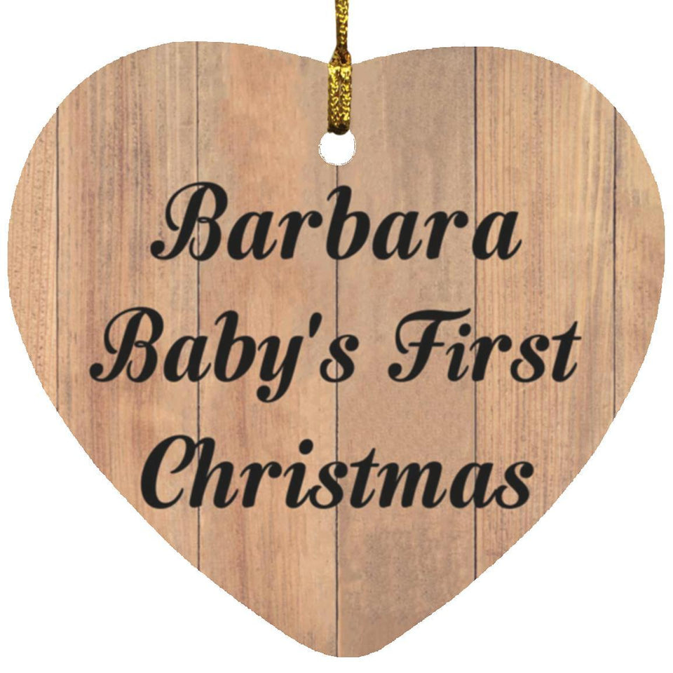 Barbara Baby's First Christmas - Heart Ornament C
