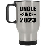 Uncle Since 2023 - Silver Travel Mug