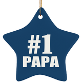 Number One #1 Papa - Star Ornament