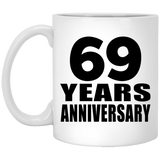 69th Anniversary 69 Years - 11 Oz Coffee Mug