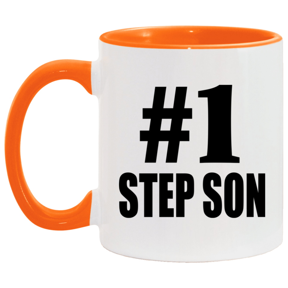 Number One #1 Step Son - 11oz Accent Mug Orange