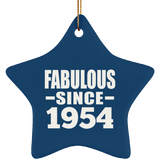 70th Birthday Fabulous Since 1954 - Star Ornament