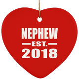 Nephew Established EST. 2018 - Heart Ornament