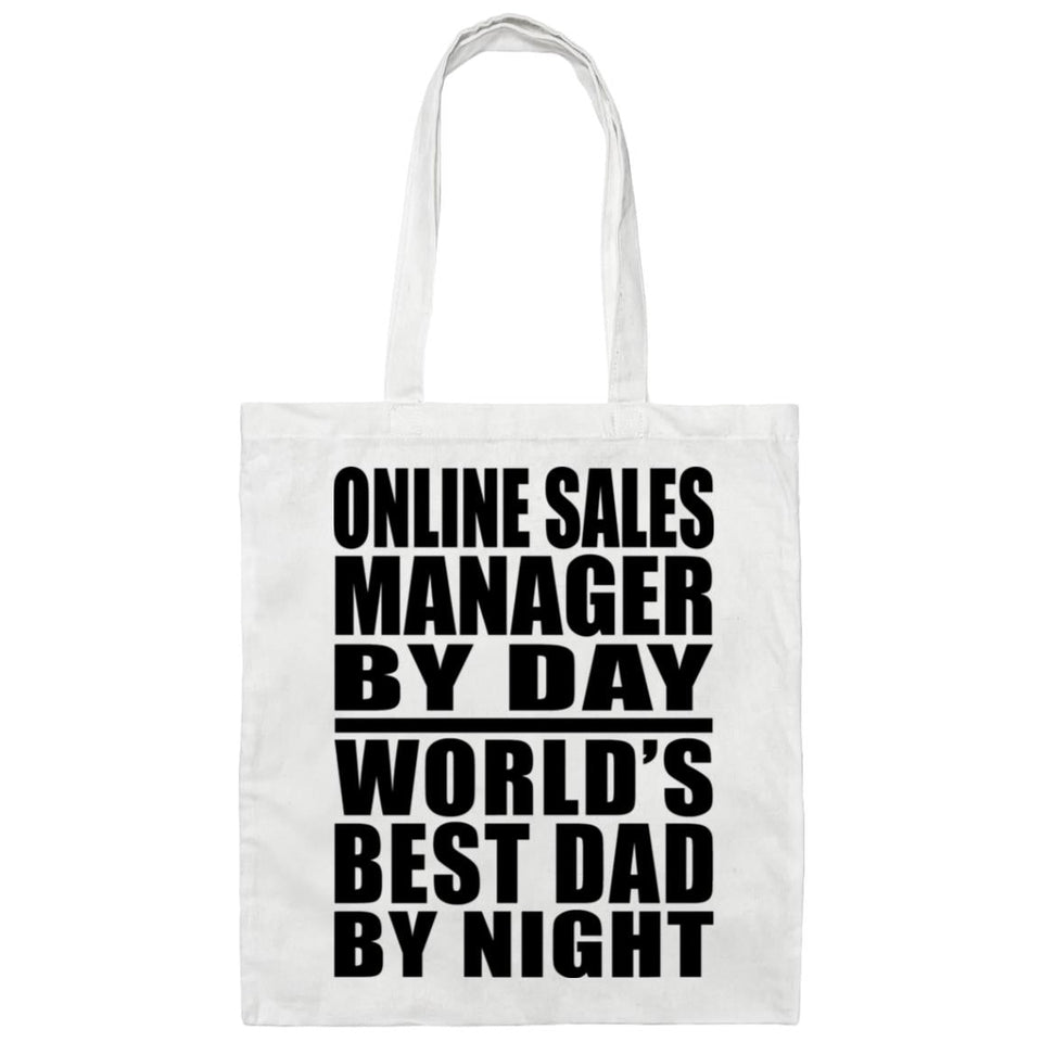 Online Sales Manager By Day World's Best Dad By Night - Tote Bag White