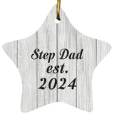 Step Dad Established Est. 2024 - Star Ornament F