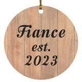 Fiance Established EST. 2023 - Circle Ornament C