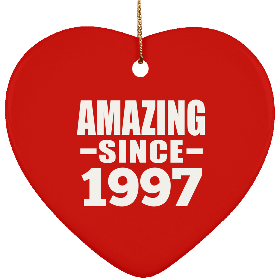 27th Birthday Amazing Since 1997 - Heart Ornament