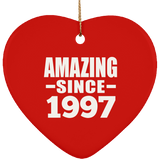 27th Birthday Amazing Since 1997 - Heart Ornament