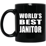 World's Best Janitor - 11 Oz Coffee Mug Black