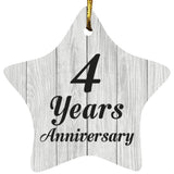 4th Anniversary 4 Years Anniversary - Star Ornament F