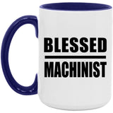 Blessed Machinist - 15oz Accent Mug Purple