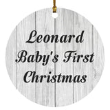 Leonard Baby's First Christmas - Circle Ornament F