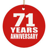 71st Anniversary 71 Years Anniversary - Circle Ornament
